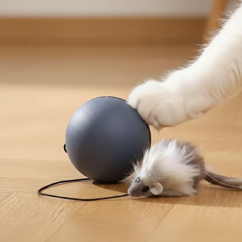 Katzenspielzeug: Beweglicher Mäuseball – interaktiv & lustig 4