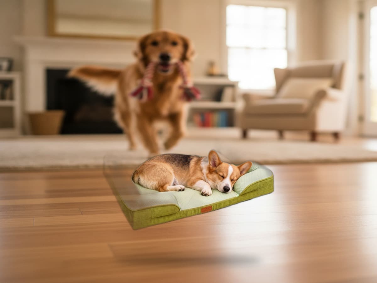 Sommer-Kühlbett für Hunde & Katzen – abnehmbarer, waschbarer Bezug 7
