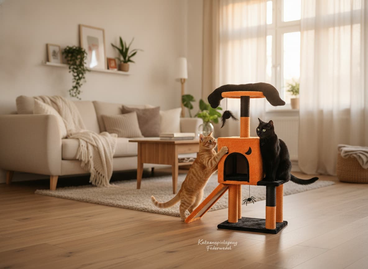 Katzenspielzeug Federwedel 5