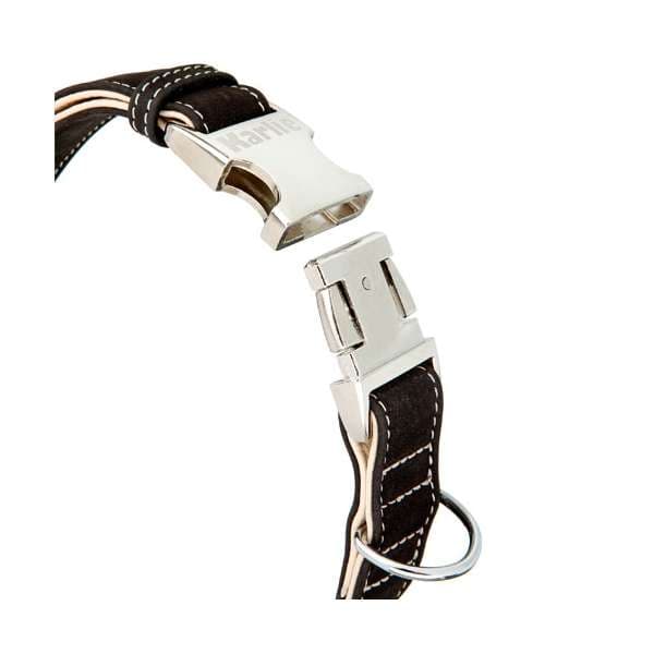 Karlie Buffalo Ultra Halsband - Schwarz/Hellbeige - 40 mm / 55-75 cm 3