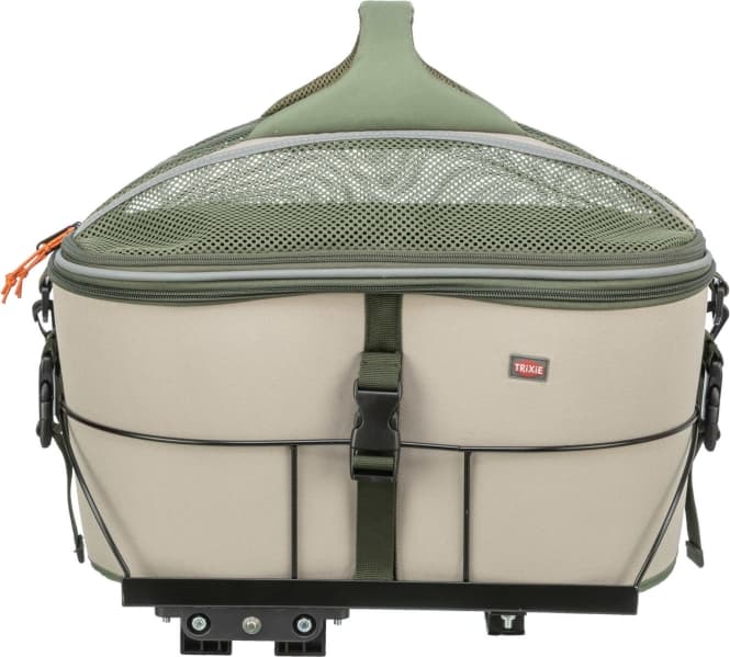 Trixie Fahrradkorb für den Gepäckträger - olivgrün/beige 2