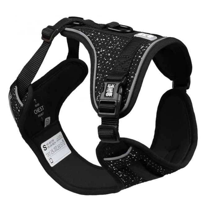 Duvoplus EXPLOR Ultimate Fit No-Pull-Geschirr - granite black - M - 40-49cm - 49-65cm 3