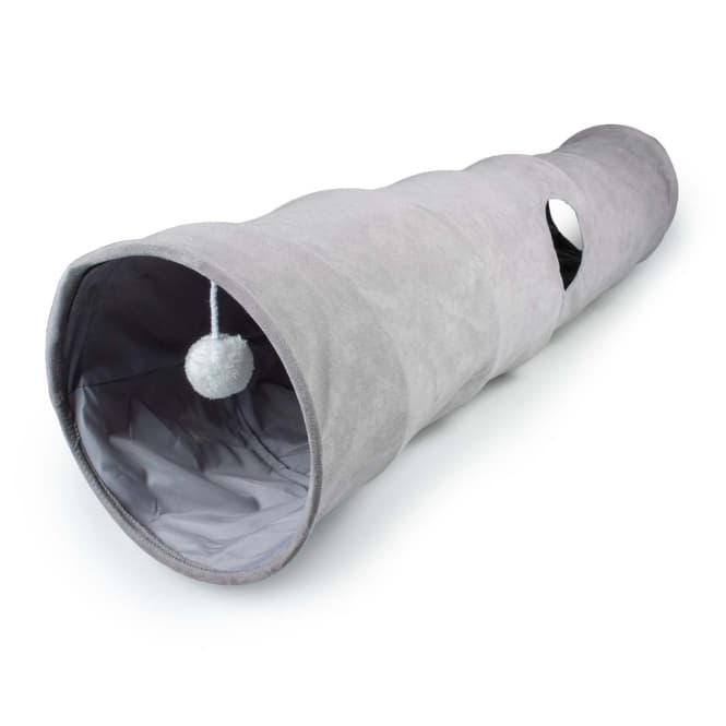 Duvoplus Spieltunnel Purrly - hellgrau - 120x25x25cm 2
