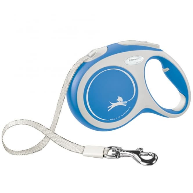 FLEXI Rollleine New COMFORT Gurt - 5m, bis 60kg - blau: Produktbild