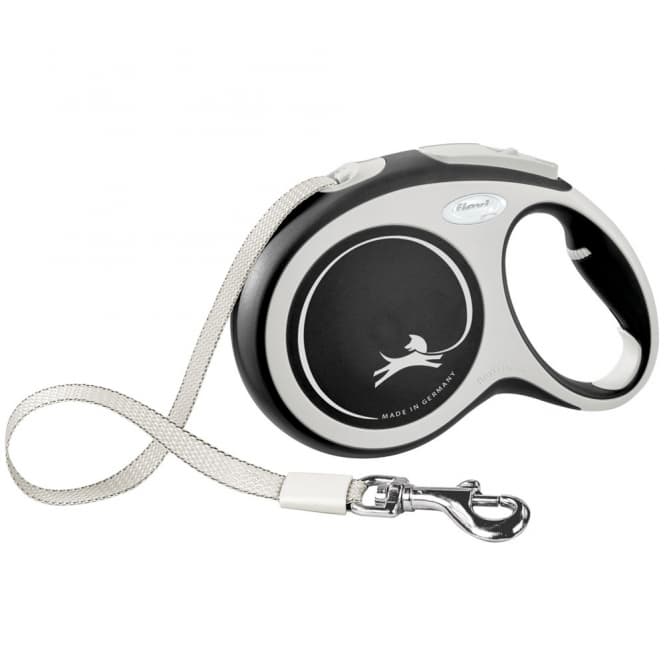 FLEXI Rollleine New COMFORT Gurt - 8m, bis 50kg - schwarz: Produktbild