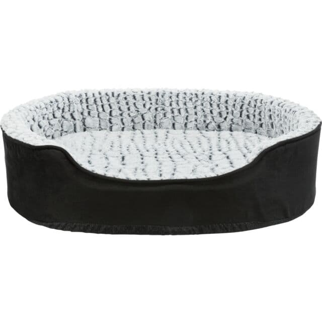 Trixie Vital Bett Lino, oval - schwarz/grau - 83 × 67 cm