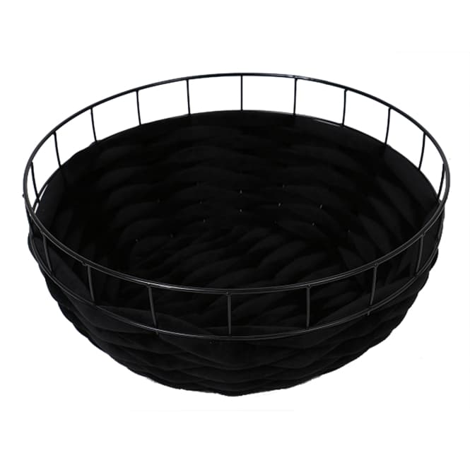 D&D Drahtkorb Ferry - schwarz - 60x60x25cm: Produktbild