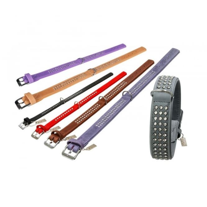 Karlie Buffalo Strass-Halsband - Violett - 2-reihig, 55cm/30mm 3