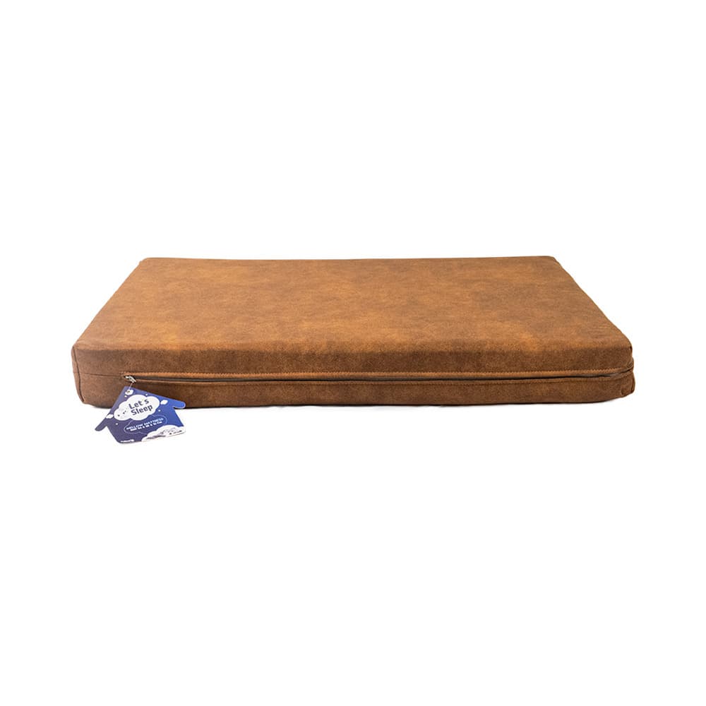Let's Sleep Mellow Mattress Orthopädisches Bett XL Cognac