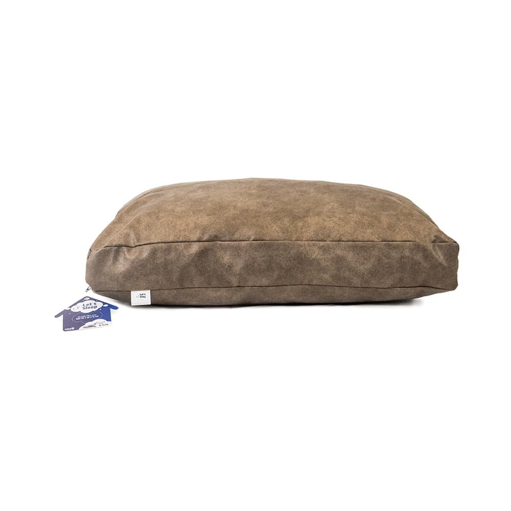 Let's Sleep Hundebett XL Plüschkissen – Taupe
