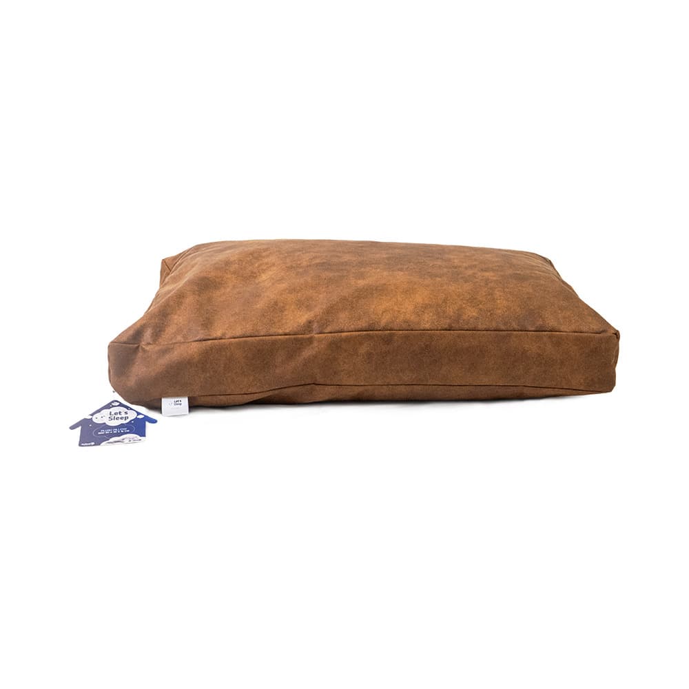 Let's Sleep Hundebett XL Plüschkissen – Cognac: Produktbild