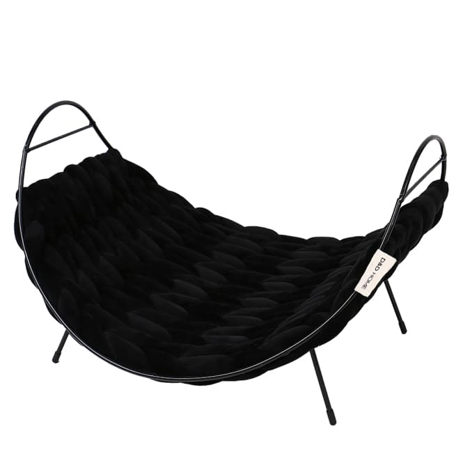 D&D Katzenbett Baily Fleece - schwarz - 40x35x20cm