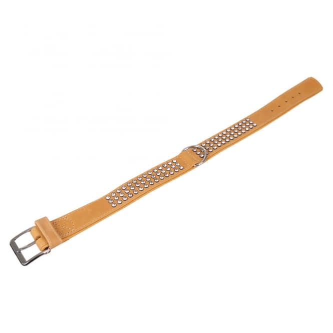 Karlie Buffalo Strass-Halsband - Hellbraun - 3-reihig