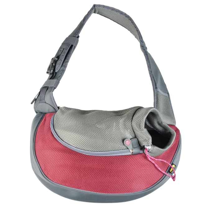 EBI Fronttasche Sarah Crazy Paws - Bordeaux - S - 25x15,5x43cm - max. 3kg: Produktbild